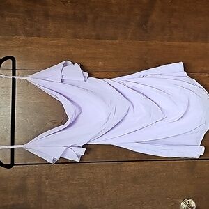 PrettyLittleThing Lilac Chiffon Drape Cowl Detail Strappt Dress